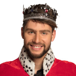 Luxusná kovová kráľovská koruna